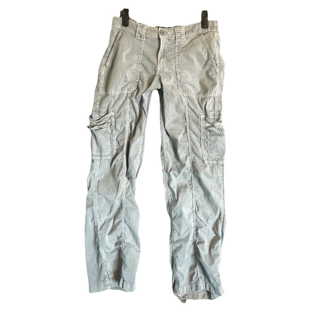 Vintage Y2K Hollister Low Rise Baggy Cargo Jeans Green Woman’s Size XS
